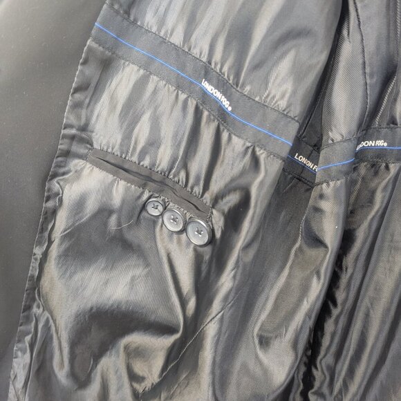 London Fog Black Trench Coat - Picture 7 of 8